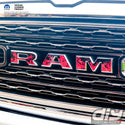 RAM Grill Emblem Overlay Decals RED FIRE FLAMES Fits 2009-2024 1500-5500