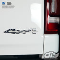 RAM 4x4 Emblem Overlay Decals BLACK & WHITE AMERICAN FLAG Fits 2009-2025 1500-5500