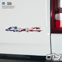 RAM 4x4 Emblem Overlay Decals AMERICAN FLAG Fits 2009-2023 1500-5500