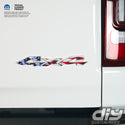 RAM 4x4 Emblem Overlay Decals AMERICAN FLAG Fits 2009-2025 1500-5500