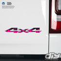 RAM 4x4 Emblem Overlay Decals PINK FIRE FLAMES Fits 2009-2023 1500-5500