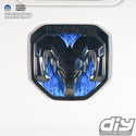 RAM Tailgate RAM Head Emblem Overlay Decals BLUE FLAMES Fits 2009-2024 Trucks