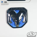 RAM Tailgate RAM Head Emblem Overlay Decals BLUE FLAMES Fits 2009-2024 Trucks