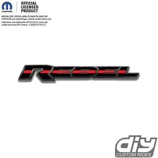 RAM Rebel Emblem Overlay Decals Thin Red Line Fits 2015-2023