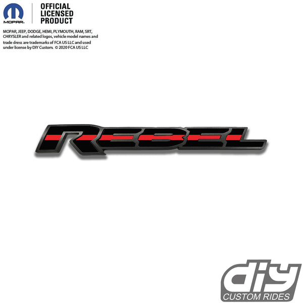 RAM Rebel Emblem Overlay Decals Thin Red Line Fits 2019-2023