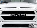 RAM Grill Emblem Overlay Decals Grayscale American Flag Fits 2009-2024 1500-5500