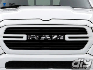 RAM Grill Emblem Overlay Decals Grayscale American Flag Fits 2009-2025 1500-5500