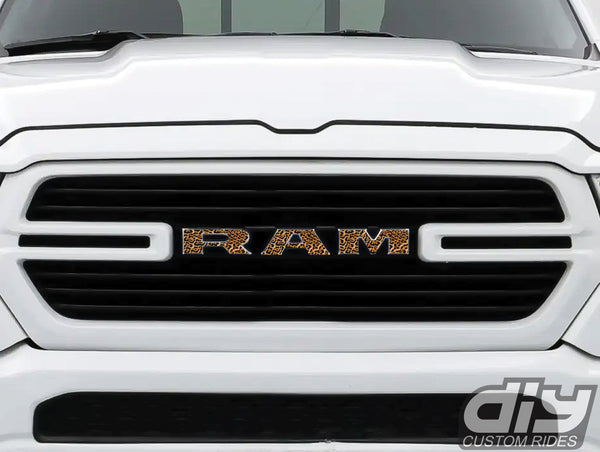 RAM Grill Emblem Overlay Decals LEOPARD PRINTFits 2019-2024 1500-5500