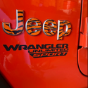 Jeep Emblem Overlay Decals - Tiger Print