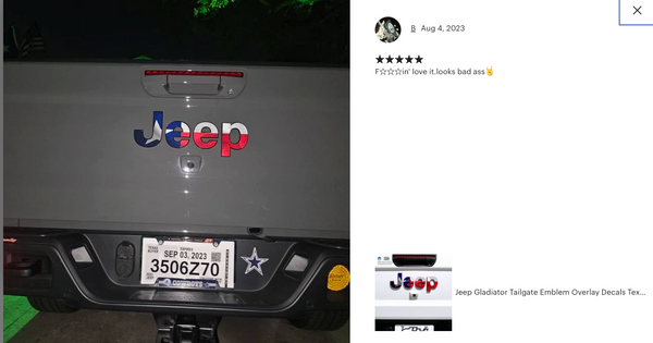 Jeep Emblem Overlay Decals - Texas Flag