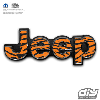 Jeep Emblem Overlay Decals - Tiger Print