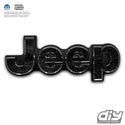 Jeep Emblem Overlay Decals -Topographic Black with Gray