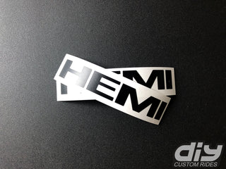 RAM 1500 HEMI Fender Emblem Overlay Decals (Pair) SATIN BLACK Fits 2013-2023