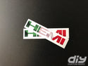 RAM 1500 HEMI Fender Emblem Overlay Decals (Pair) ITALIAN FLAG Fits 2013-2023