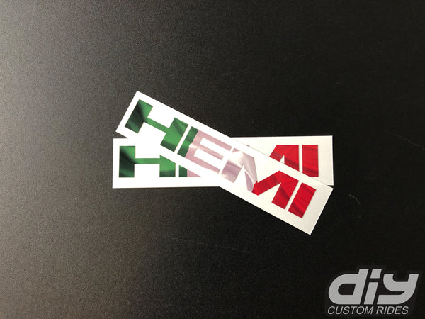 RAM 1500 HEMI Fender Emblem Overlay Decals (Pair) ITALIAN FLAG Fits 2013-2023