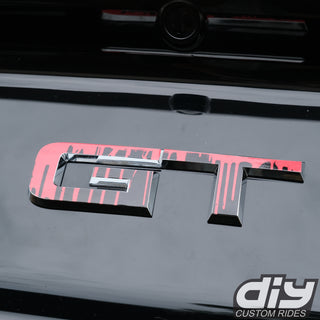 GT "Dripping Blood" Rear Emblem Overlay Decal Fits 2015-2023 Mustang GT