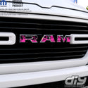 RAM Grill Emblem Overlay Decals PINK FIRE FLAMES Fits 2019-2024 1500-5500