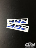 392 Fender Emblem Overlay Decals BLUE FIRE FLAMES Fits Dodge Challenger Charger 300