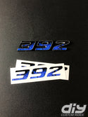 392 Fender Emblem Overlay Decals BLUE FIRE FLAMES Fits Dodge Challenger Charger 300