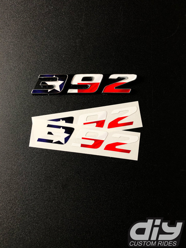 392 Fender Emblem Overlay Decals L&R TEXAS FLAG Fits Dodge Challenger Charger 300