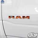 RAM Door x2 Emblem Overlay Decals L&R REAL FIRE FLAMES Fits 2019-2024 RAM Trucks