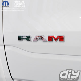 RAM Door x2 Emblem Overlay Decals L&R MEXICAN FLAG Fits 2019-2025 RAM Trucks