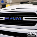 RAM Grill Emblem Overlay Decals BLUE FLAMES Fits 2009-2024 1500-5500