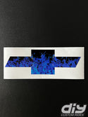 Blue Fire Flames Tailgate Emblem Overlay Premium Vinyl Decal Fits 2014-2019 Chevrolet Silverado