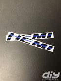 Dodge HEMI Fender Emblem Insert Overlay Decals L&R THIN BLUE LINE Fits 11-20 Dodge Challenger Charger Durango