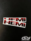 RAM 1500 HEMI Fender Emblem Overlay Decals (Pair) DRIPPING RED Fits 2013-2023