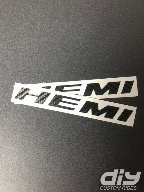 Dodge HEMI Fender Emblem Insert Overlay Decals SOLID COLOR Fits 11-19 ...