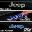 RAM 1500 Hood Emblem Overlay Decals L&R Black & White American Flag Fits 2019-2025 RAM Trucks