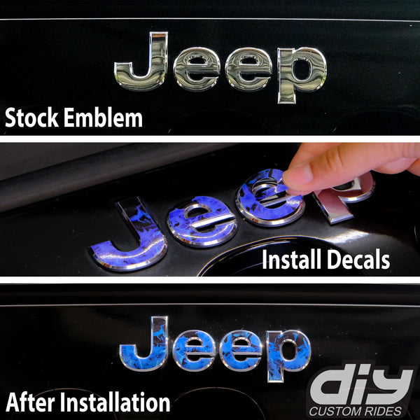 RAM 1500 Hood Emblem Overlay Decals L&R Black & White American Flag Fits 2019-2025 RAM Trucks