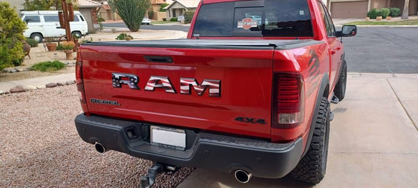 RAM Tailgate Letters Premium Vinyl Overlay Decals American Flag Fits 2009-2023 Trucks