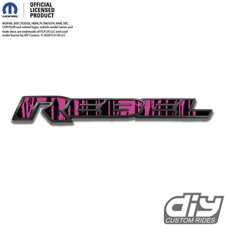 RAM Rebel Emblem Overlay Decals Dripping Pink Fits 2019-2023