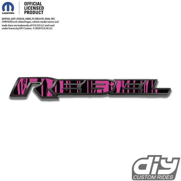 RAM Rebel Emblem Overlay Decals Dripping Pink Fits 2019-2023