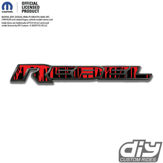 RAM Rebel Emblem Overlay Decals Dripping Red Fits 2015-2023