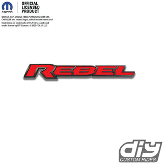 RAM Rebel Emblem Overlay Decals Solid Gloss Red Fits 2019-2023